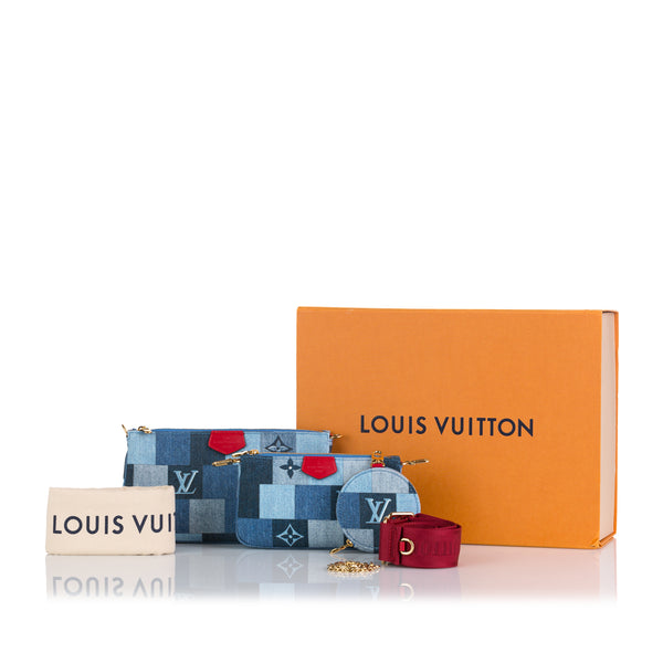 Louis Vuitton Monogram Denim Patchwork Multi-Pochette Accessoires