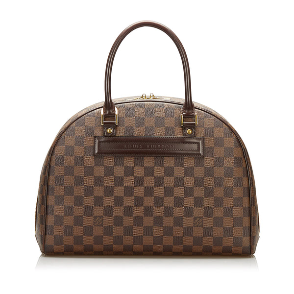 LV Nolita Damier Ebene Canvas Satchel Bag Brown