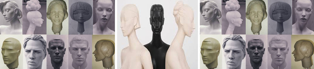 faces of mannequins through time