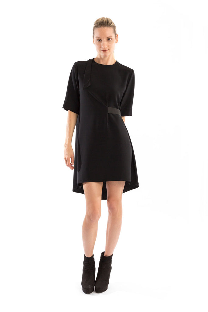 Tunic A-Line Dress in Black