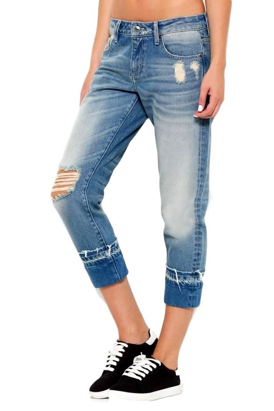 Slim Boyfriend Cuff Jean