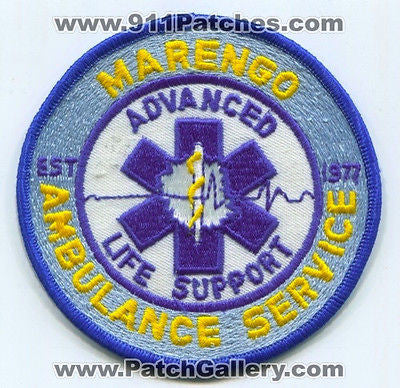 Marengo Ambulance Service Advanced Life Support ALS EMS Fire Patch Alabama AL