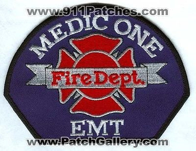 Medic One 1 Fire Department Dept FD EMT EMS Patch Washington WA Patches USED