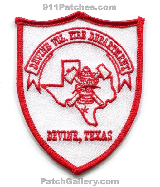 Devine Volunteer Fire Department Patch Texas TX v2