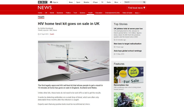 HIV Home Test Kit goes on sale in UK - BBC News Screenshot