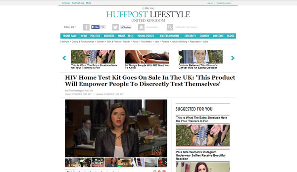 HIV Home Test Kit Goes on Sale in the UK - Huffington Post Screenshot