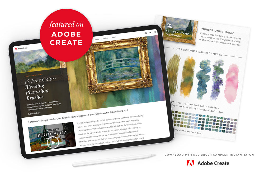 free Impressionist brushes on Adobe Create