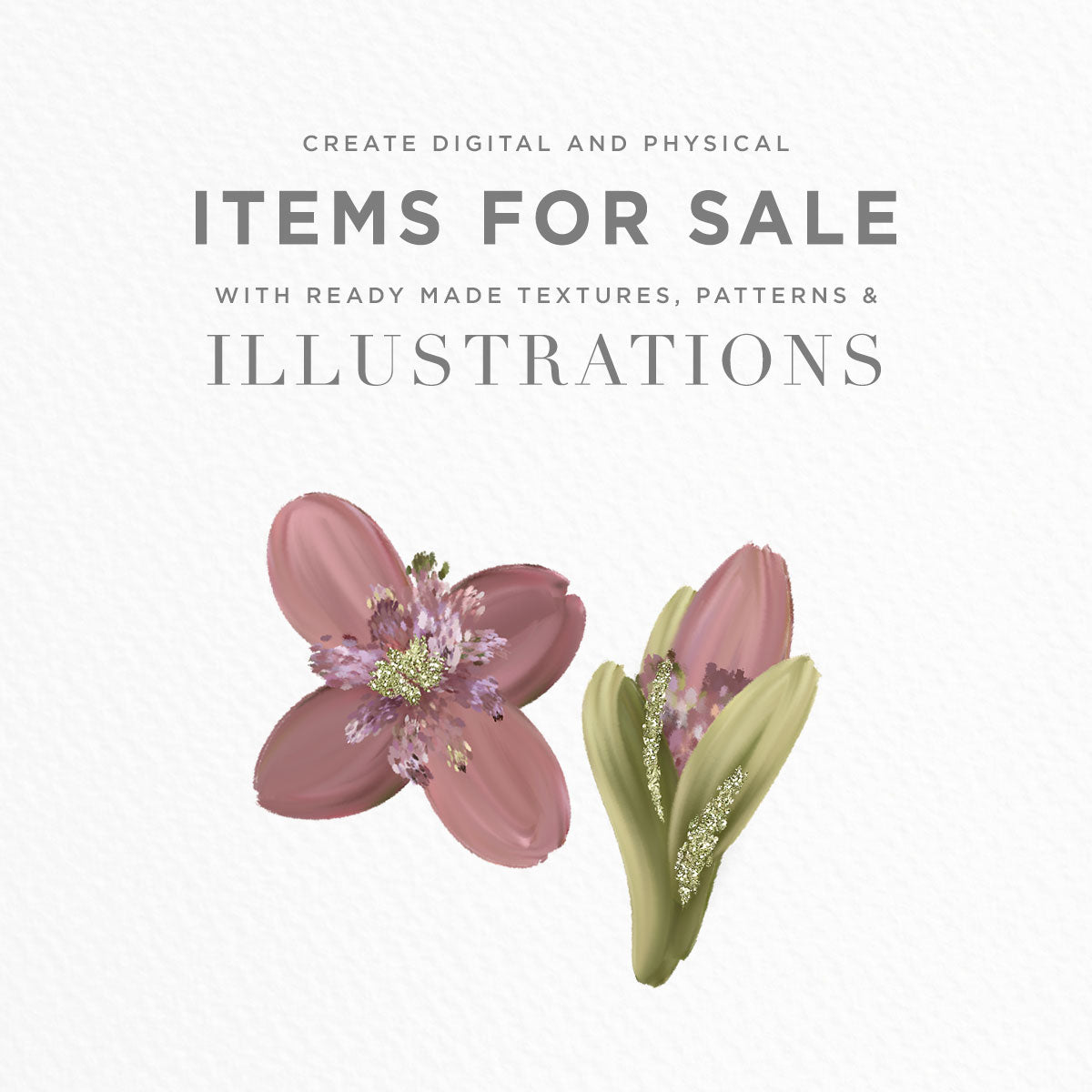 create items for sale using illustrations and patterns