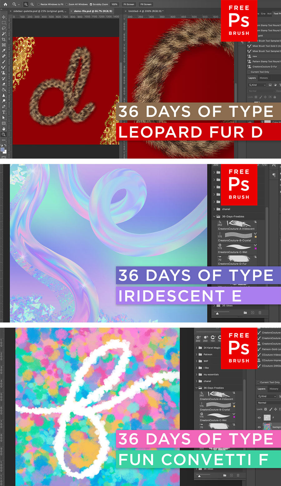 free photoshop brushes for 36 days of type