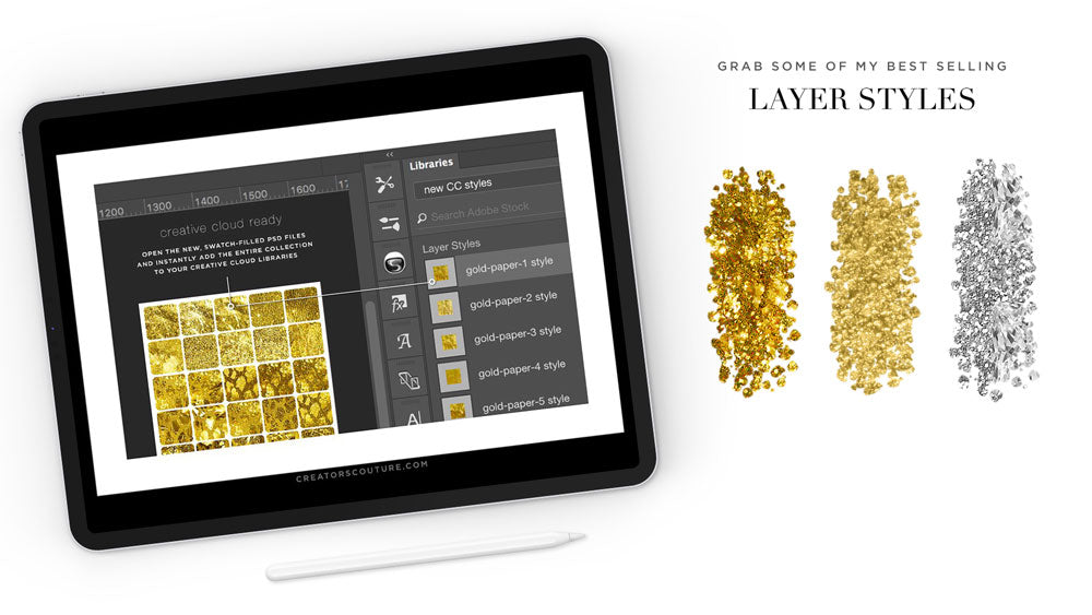 photoshop layer styles gold sampler