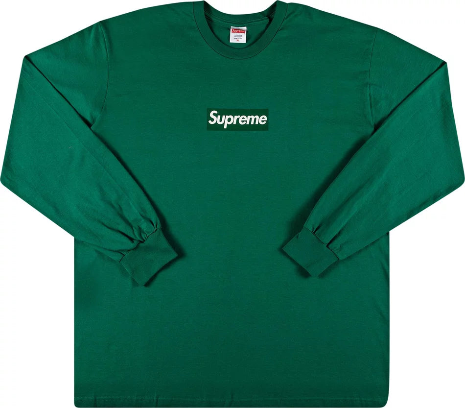 緑S Box Logo L/S Tee - Tシャツ/カットソー(七分/長袖)