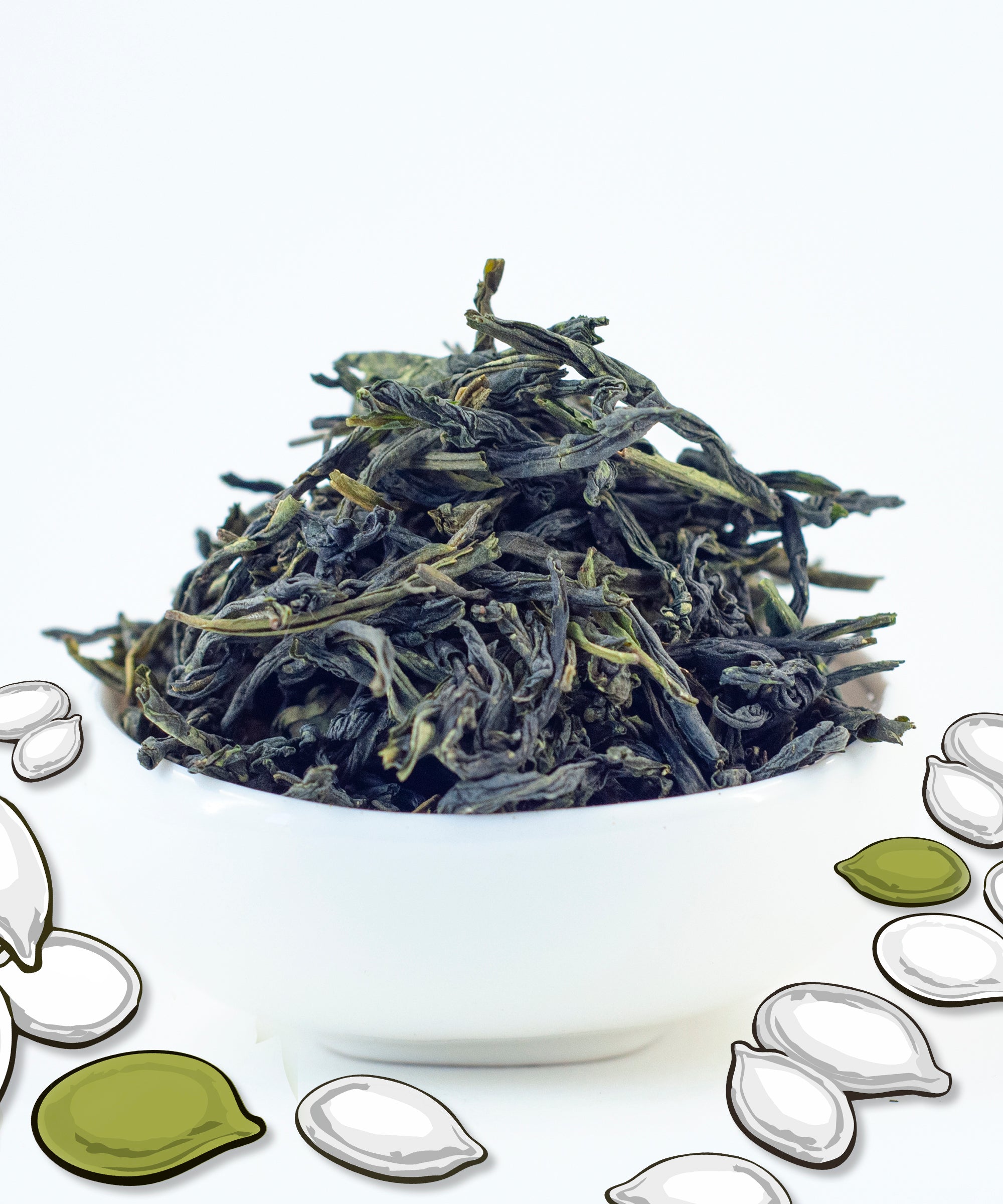 зелений чай Люань Гуапянь (Лю Ань Гуа Пянь), Гарбузове насіння; зеленый чай Люань Гуапянь, Тыквенные семечки из Люань