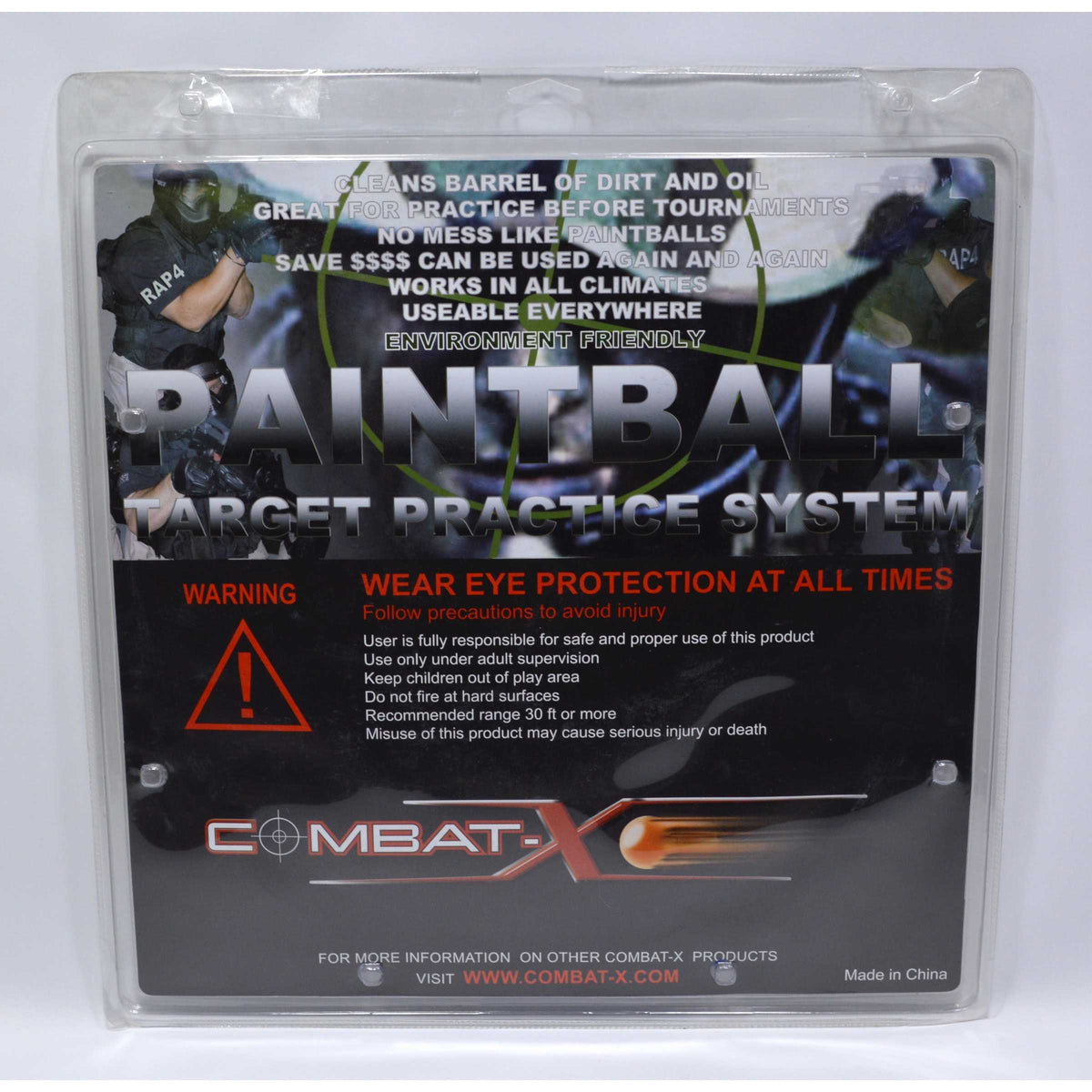 PAINTBALL PRACTICE TARGET by COMBAT-X for 0.68 Markers w/ 40-REUSABLE BALLS New 