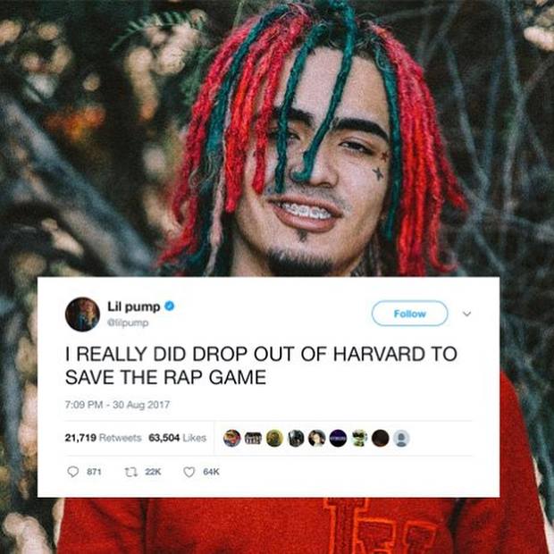 Image result for lil pump harvard