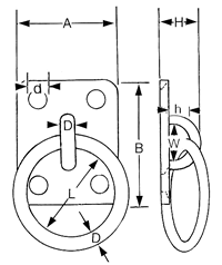 Proboat Stainless Steel Square Ring Plate- in different sizes - Viking Marine