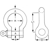 Std Stainless Steel Bow Shackle - Viking Marine