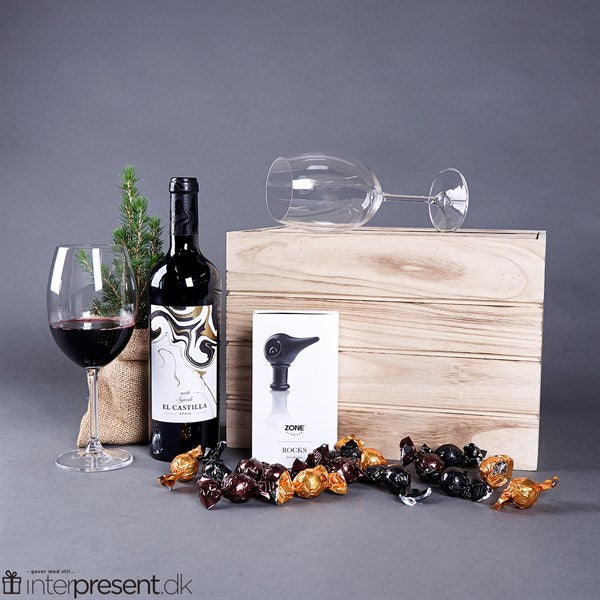 knap Vejnavn ukuelige Zone Bird vinprop, rødvin, glas og chokolade – Interpresent