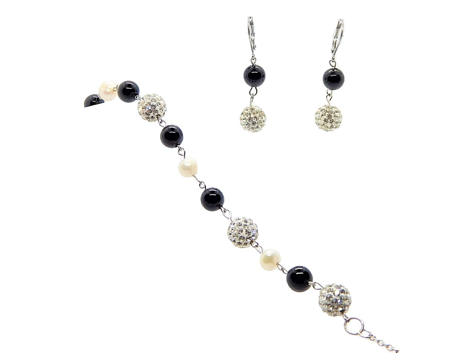 Conjunto de joyas de perlas y –