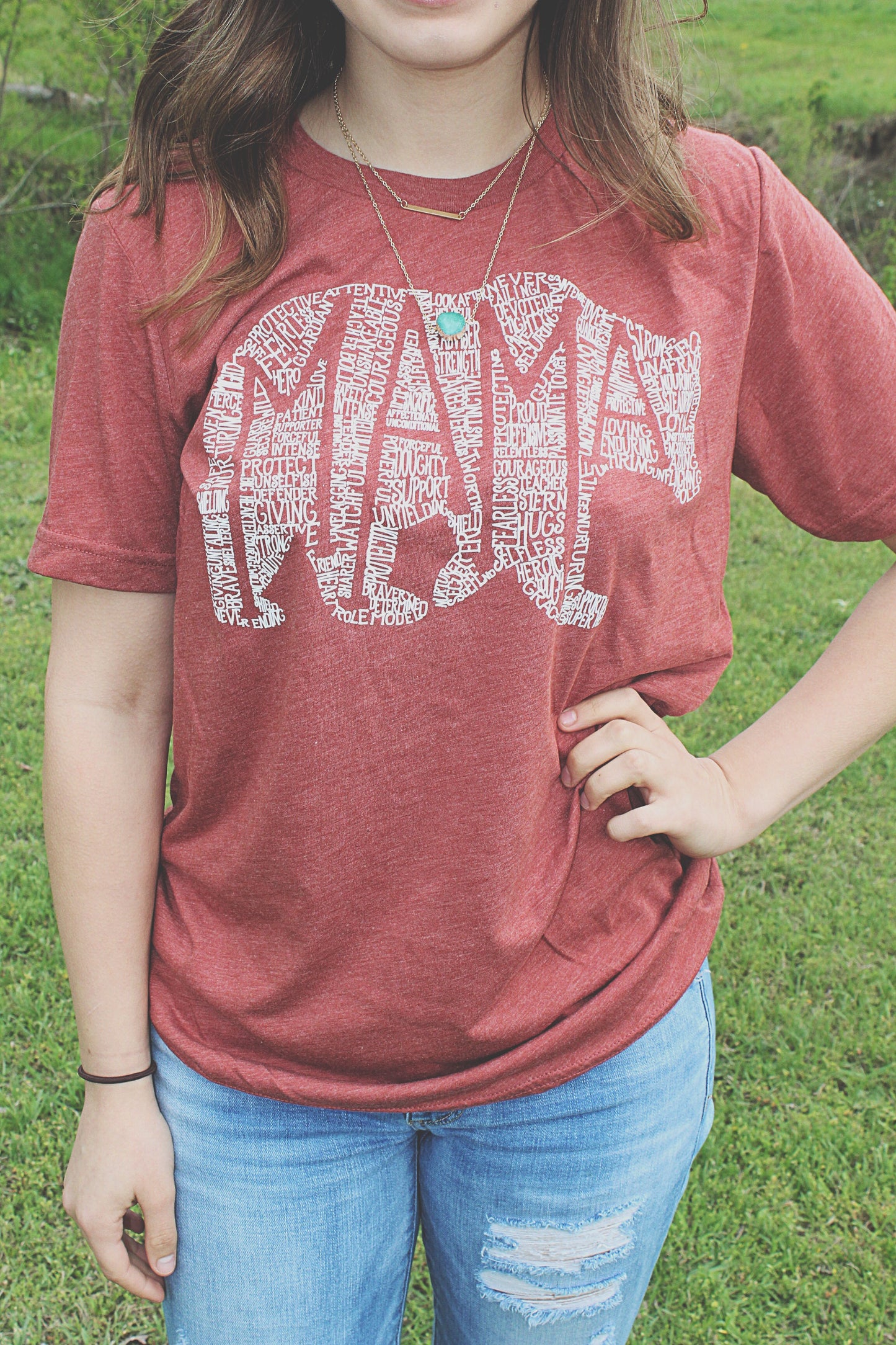 What's In A Mama Bear Red Dirt tee