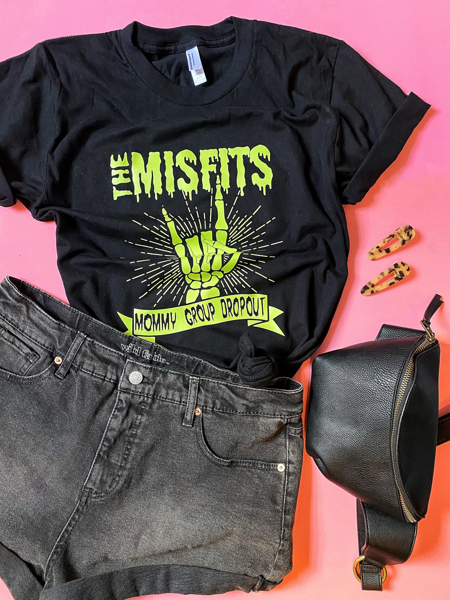 MISFITS - Mommy group dropout - black tee