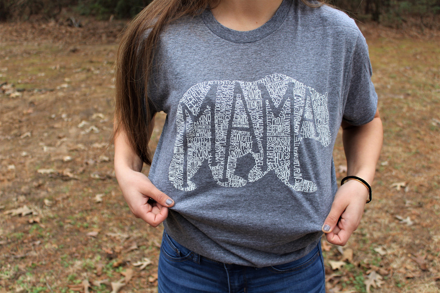 What's In A Mama Bear -Athletic Grey Crew Neck