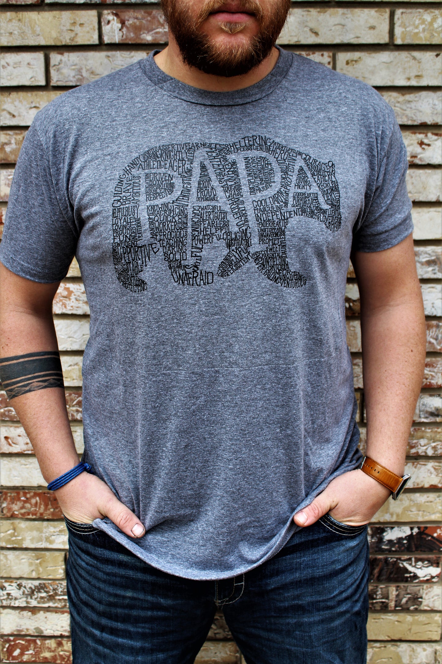 What's In A Papa Bear Athletic Grey Crew Neck