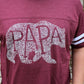 What's In A Papa Jersey Bear - Burgundy