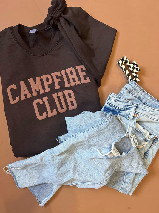 Campfire Club - Brown Puff Sweatshirt