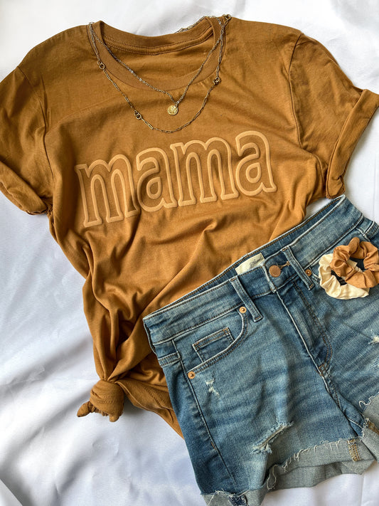 MAMA - puff outline - carmel