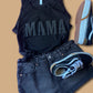 MAMA - Black Tank - Puff Print