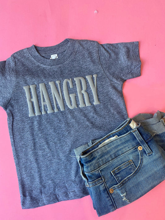 HANGRY - GREY puff tee