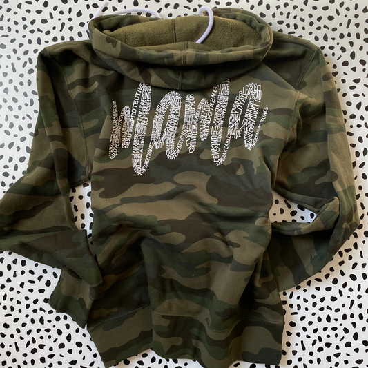 About a Mama - Zip Camo hoodie