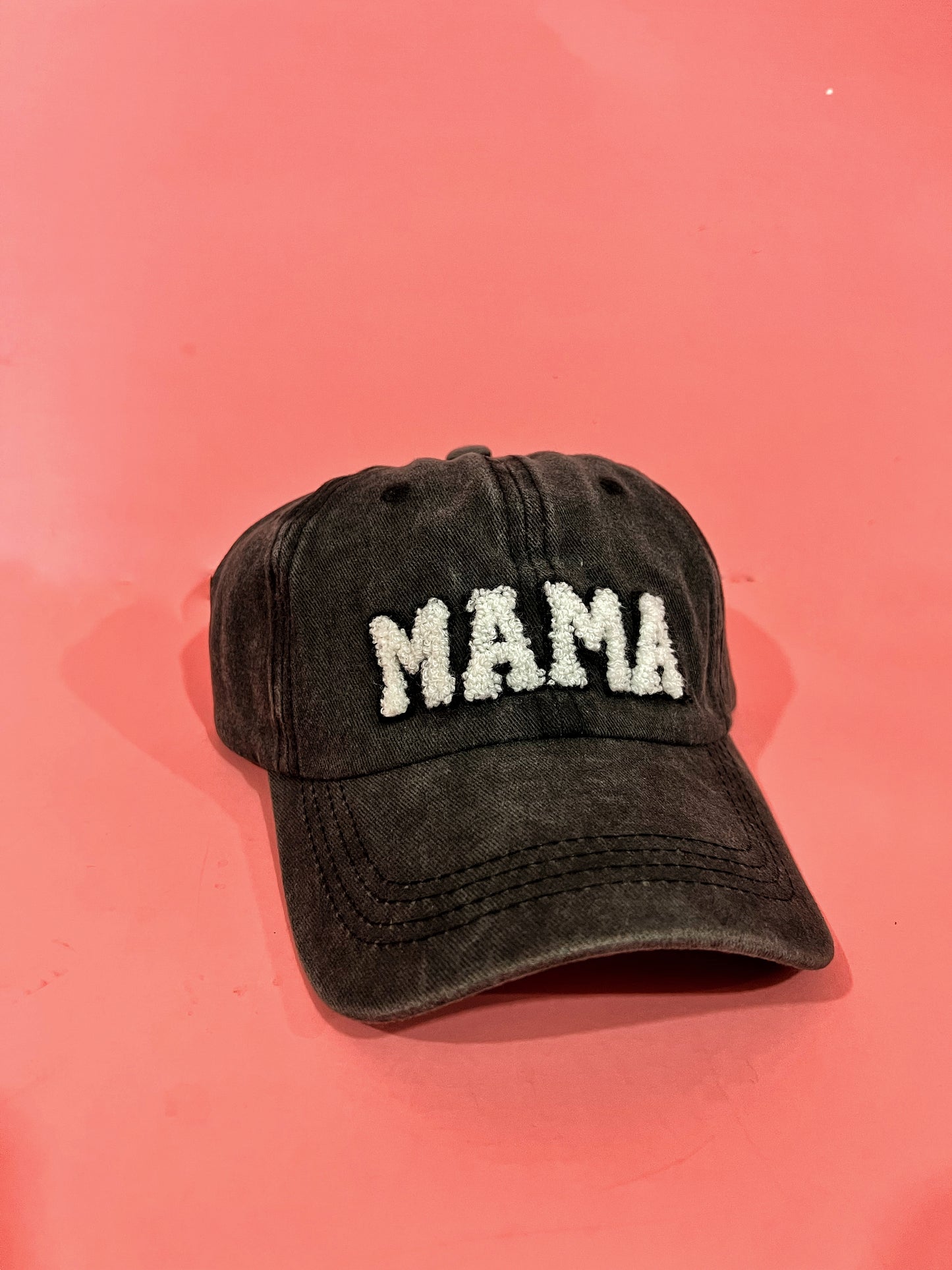 Chenille Mama Cap -  black