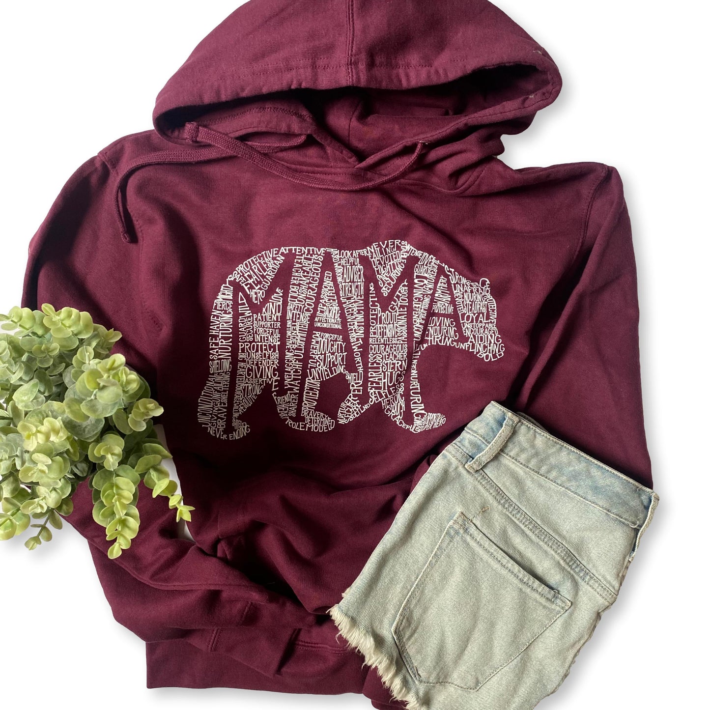 What's in a Mama Bear - maroon hoodie