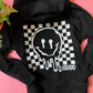 Checkered smiley - Kiddo hoodie