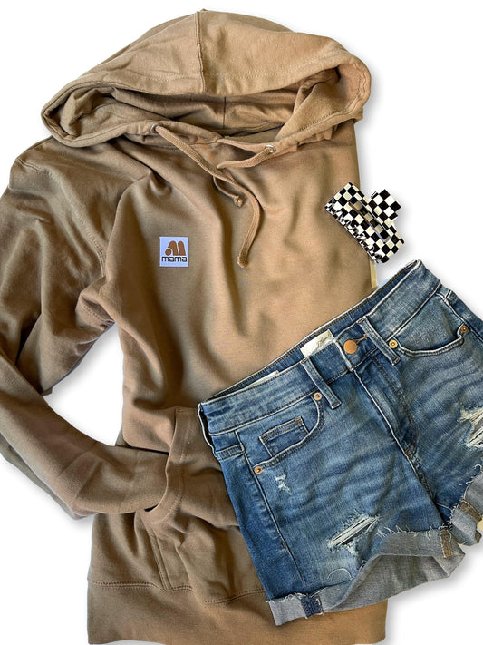 Woven Mama Logo hoodie - Sand hoodie