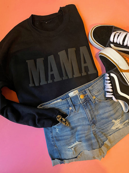 MAMA - Puff - Black sweatshirt