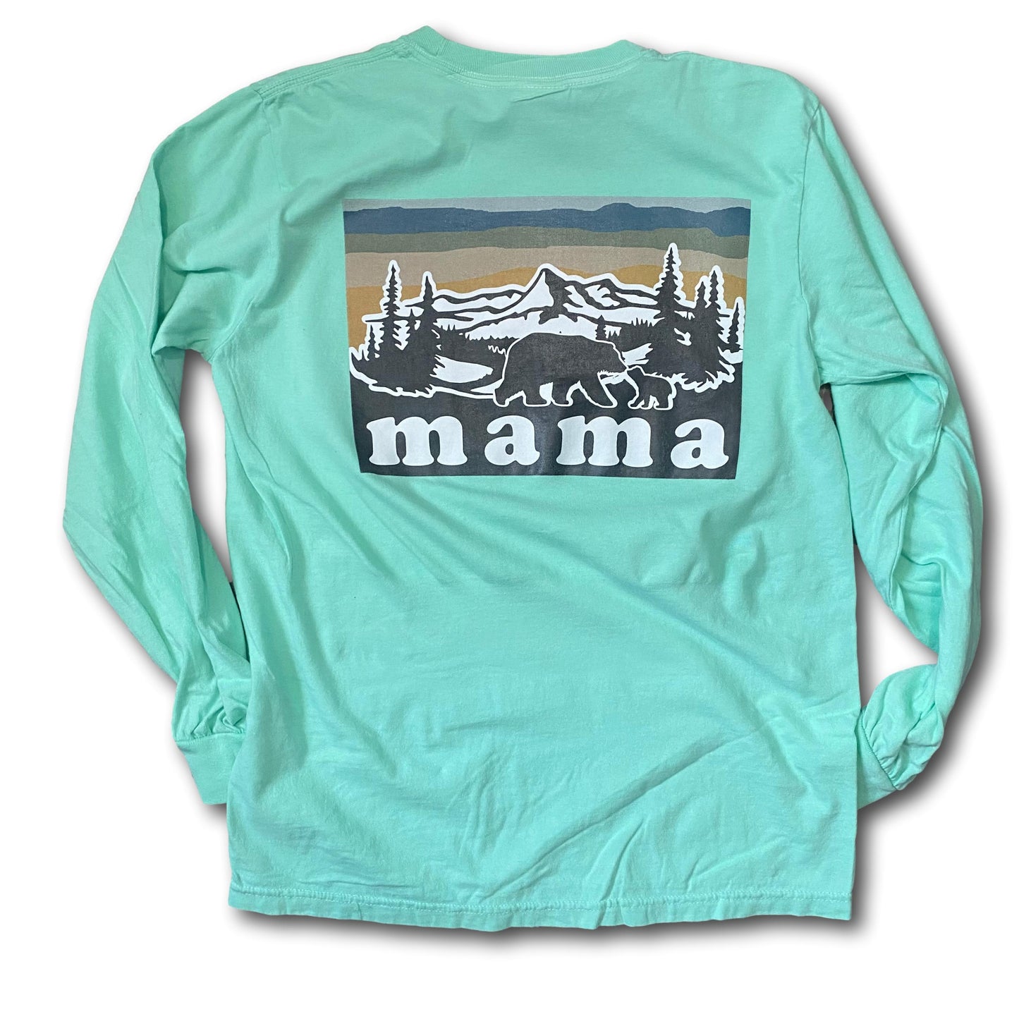 MAMA mountains - long sleeves - aqua