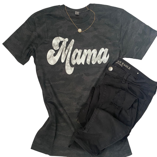 Marble Mama - Black Camo tee