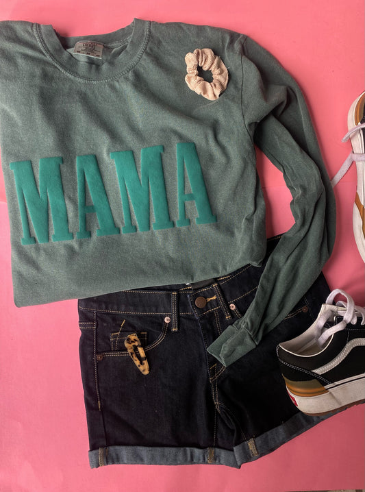 MAMA - Puff - Long Sleeve Comfort Colors