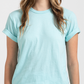 MAMA - teal + turquoise puff tee