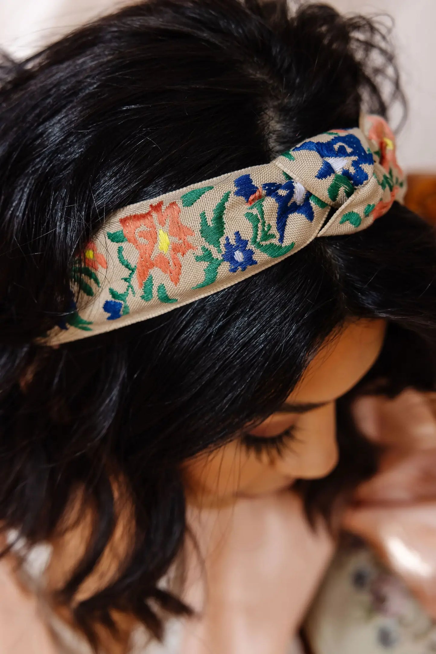 Vintage Floral Hard Headband