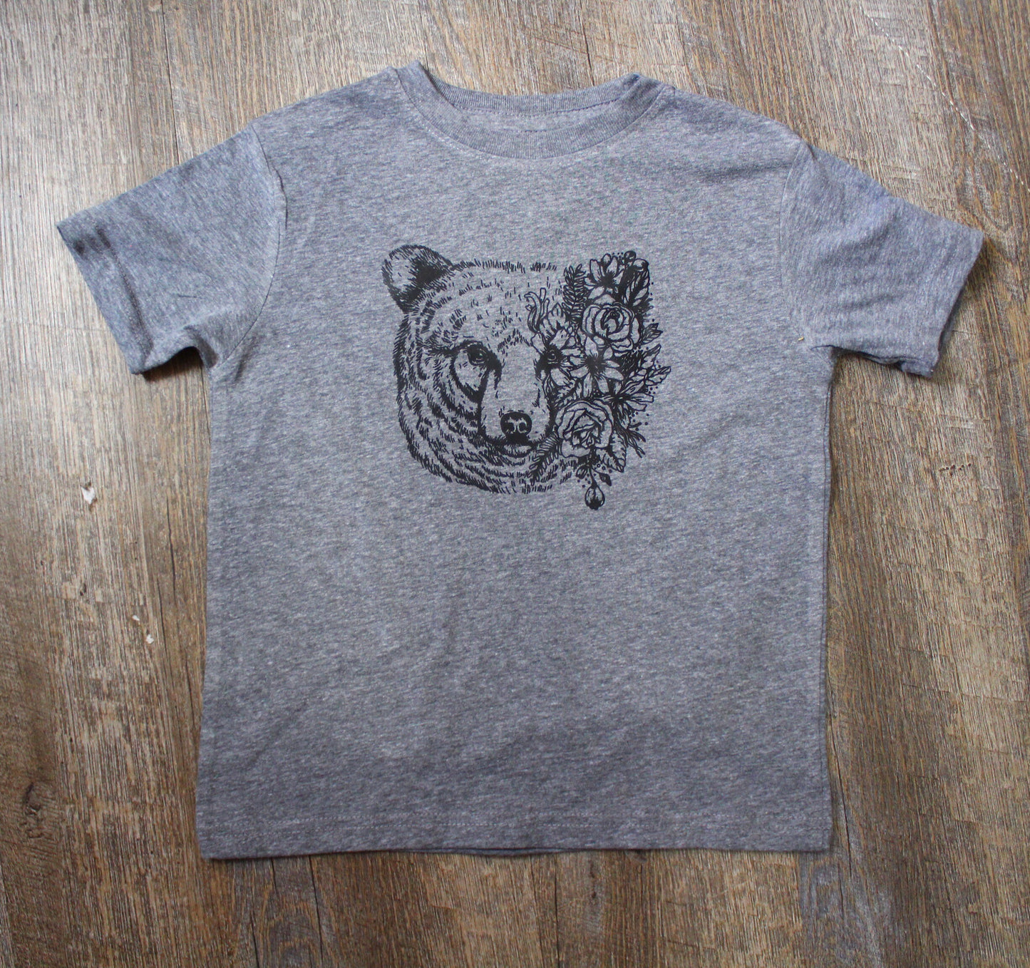 Bear floral graphic tee