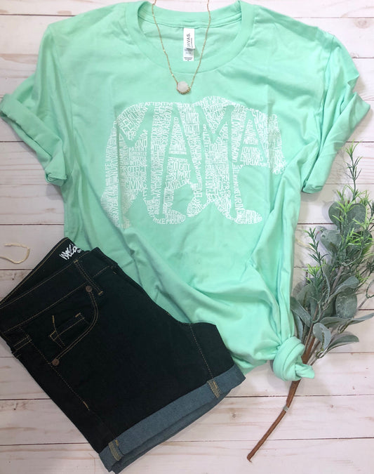 What’s In A Mama mint tee