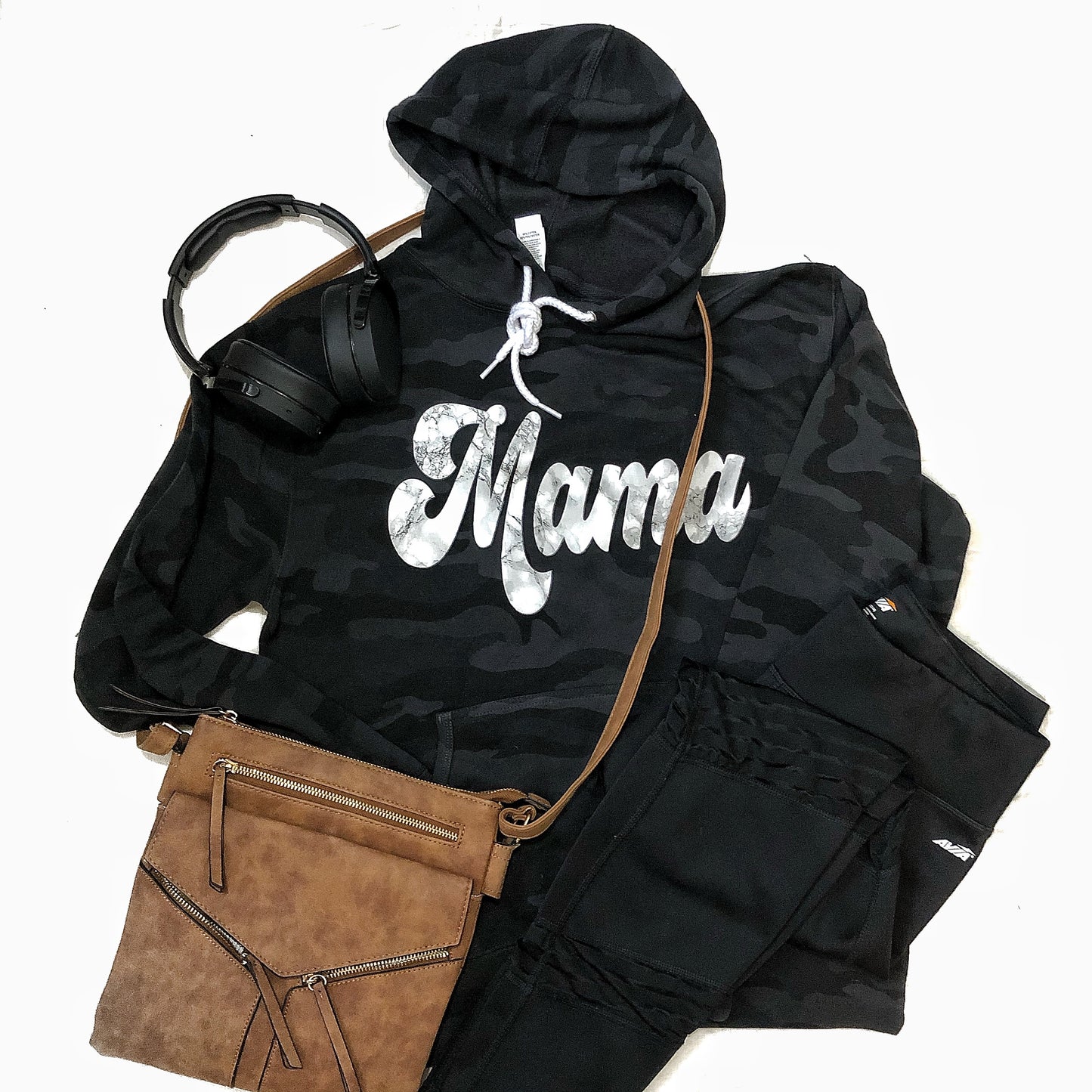 Marble Mama Black Camo Hoodie