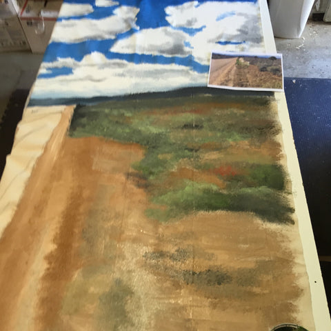 painting a 10x5 mural as a test