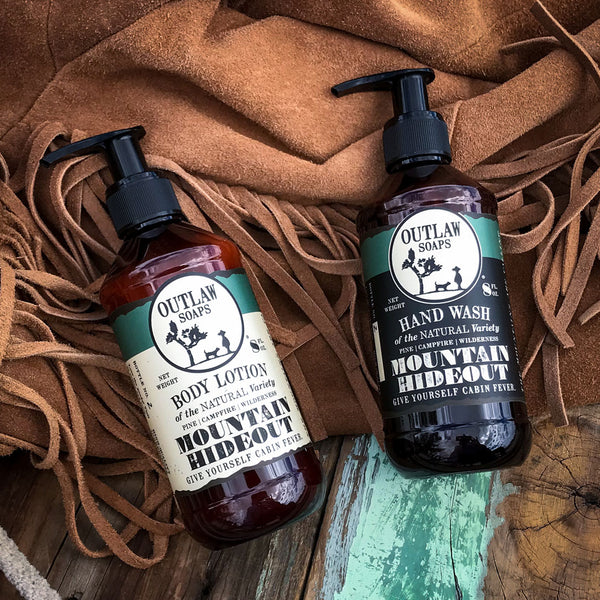 Mountain Hideout pine soap and lotion