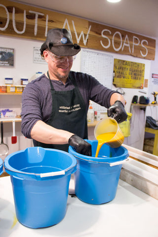 Russ making soap