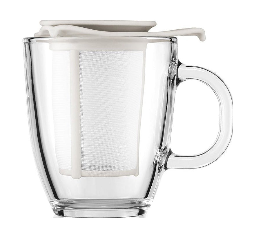 loterij knelpunt geef de bloem water Bodum Yo Yo Set Glass Cup With Filter Cream, 0.35 L