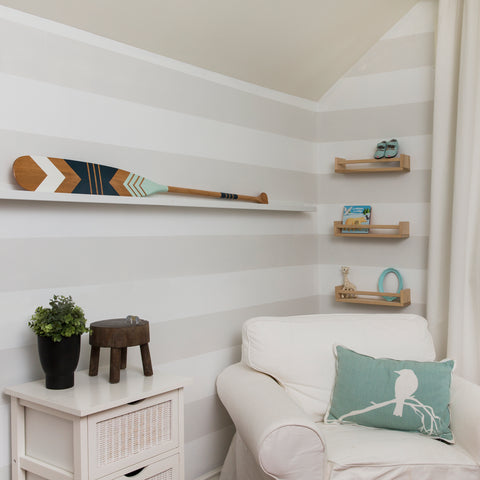 Nautical kids room with paddle